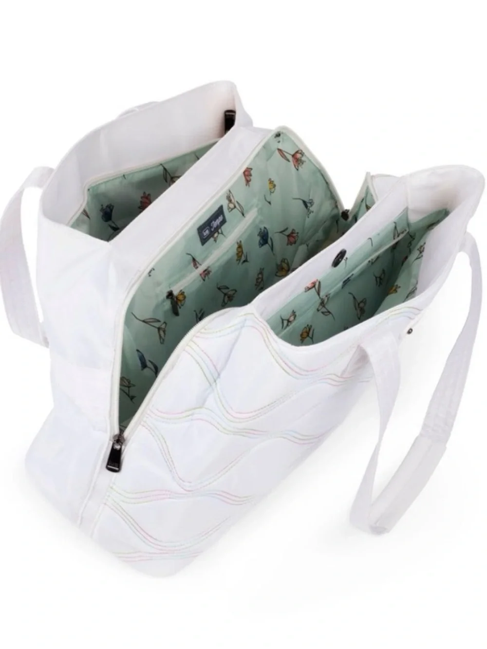 Lug Tempo Classic Tote in White IcePop Stitch NWT